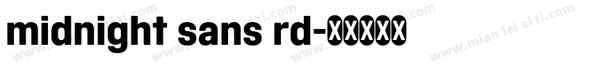 midnight sans rd字体转换